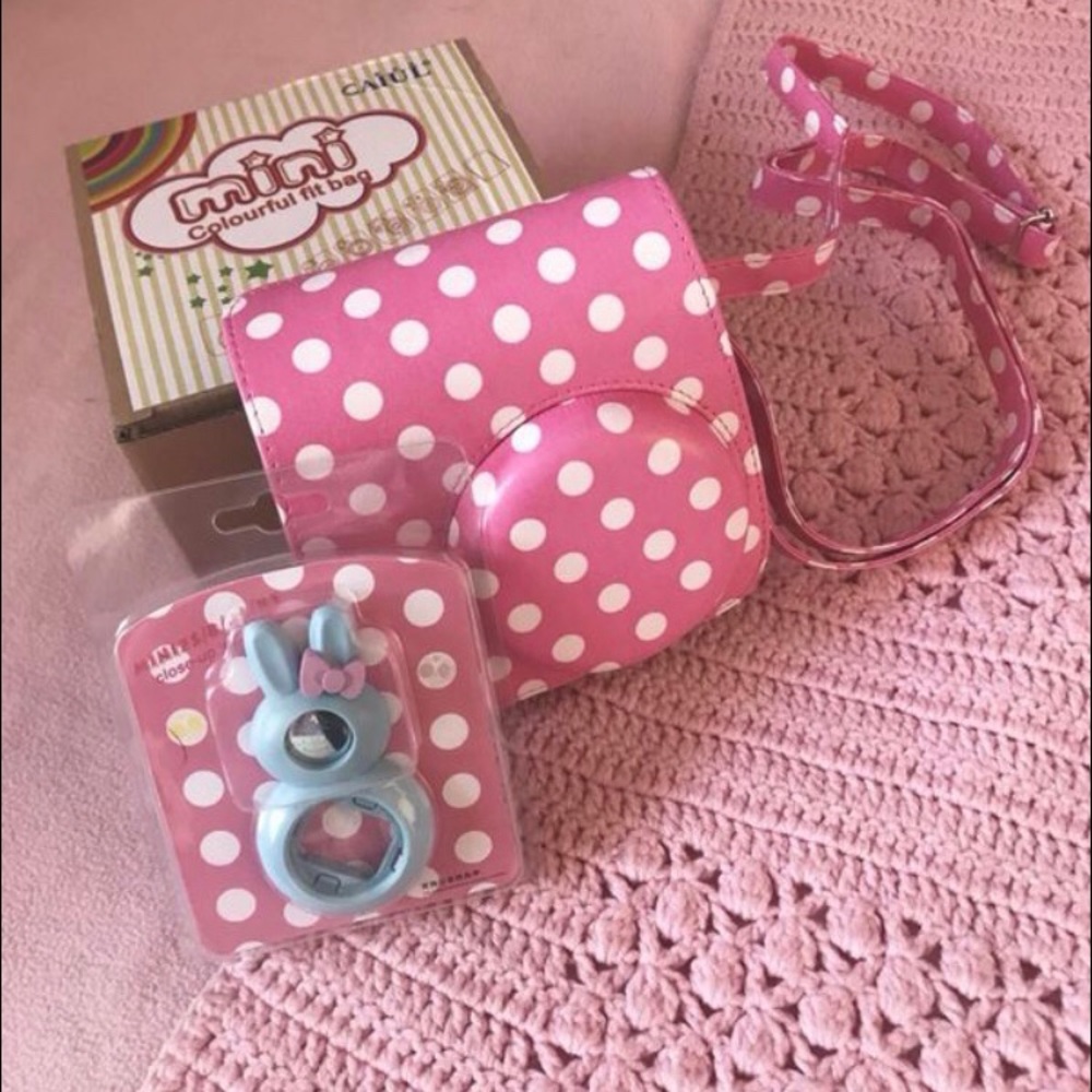 💖🐰 Instax Mini 8/9 Case and Close up selfie lens